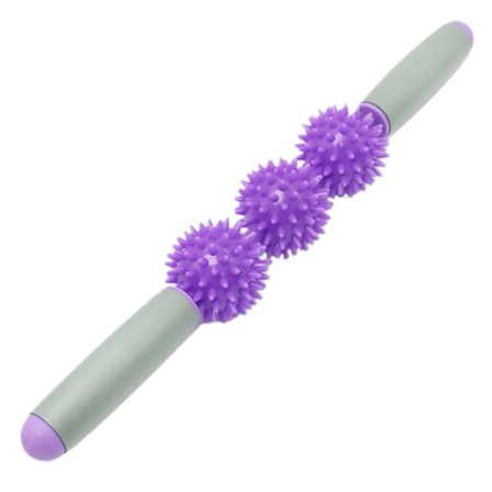 Massage rulle muskelrulle pinne tryckpunkt spikar massageapparat muskelrulle akupressur terapi, (lila)