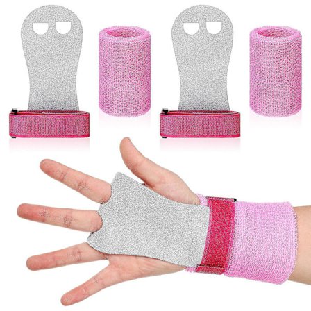 4 stk. gymnastikgreb og armbånd Bargreb Håndfladebeskyttere og håndledsstøttebånd til træningsøvelser for børn (som vist)