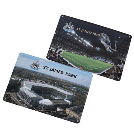 Newcastle United FC Stadionskylt (2-pack) One Size Svart/Vit