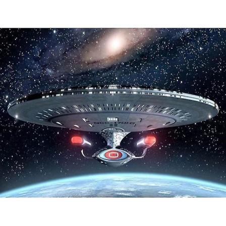 5d Diy Diamantmålning Korsstygn Star Trek Rymdskepp Konstklistermärken 3d Diamantmosaik Broderi D