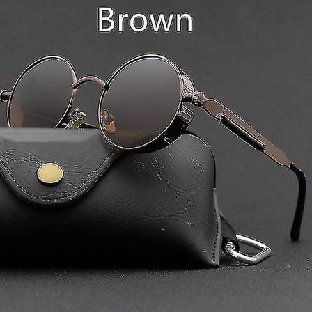 Punk solglasögon polariserade retro runda solglasögon hög kvalitet