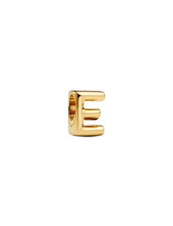 Letter E 14K Gold-Plated Charm Kaulakoru Riipukset Gold Pandora