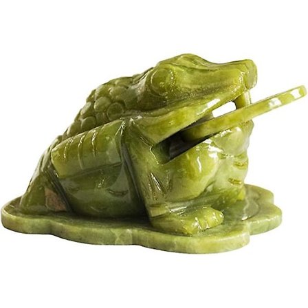 Feng Shui Jade Penge Frø Trebenet Rigdoms Frø Eller Penge Tudse Statue Bil Instrumentbræt Dekorationer Tiltrækker Rigdom Og Held