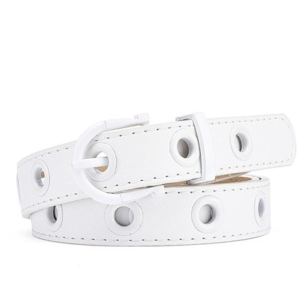 Perforeret bælte Dame Mænd Bælte HVID
