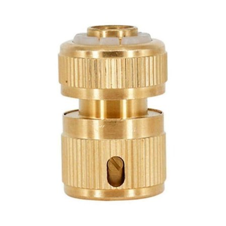 1/2" Messing Slangekobling Vandingsvand Slange Rørhane Adapter Fitting Have.(guld)(1 stk)