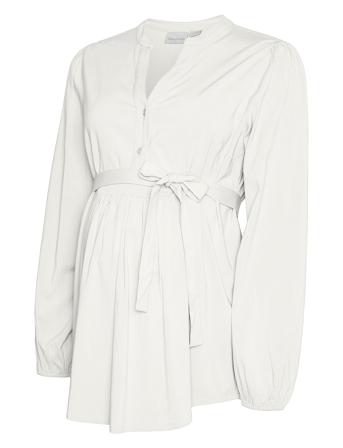 Mlelva Lia L/S Wo Top 2F Tops Blouses Long-sleeved White Mamalicious