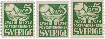 Sverige - AFA 221+221Ba+222 - Postfrisk