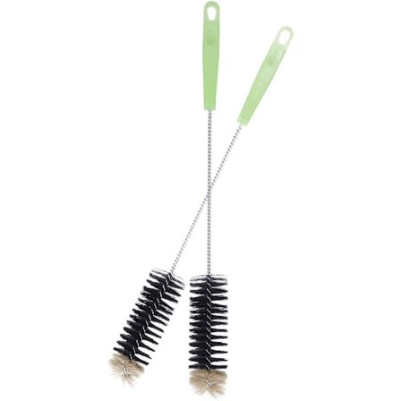 2 ekstra lange flaskebørster, flaskevasker til smale flasker med