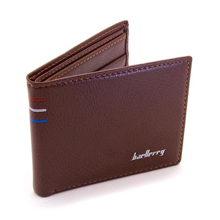 Plånbok Mellanstor Slimmad Konstläder - Brun