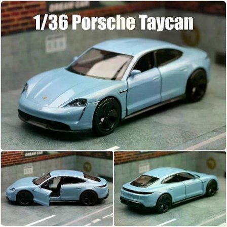 1/36 Porsche Taycan leluautomalli lapsille RMZ CiTY painevalettu superurheiluauto miniatyyri vedettävä keräilylahja pojalle