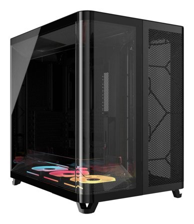 Corsair AIR 5400 LX-R RGB iCUE LINK Triple Chamber Mid-Tower PC Case, Black