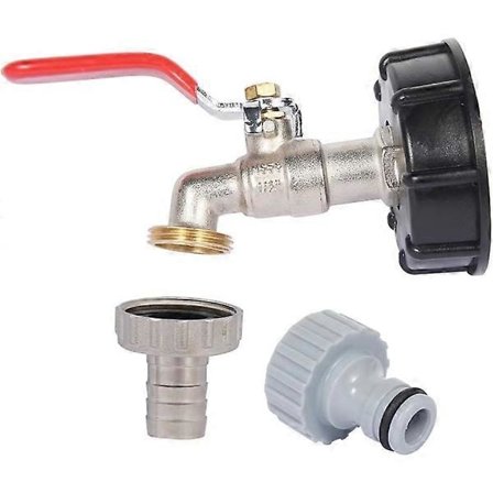 1 st, IBC Tank Adapter S60X6 Ersättningsventil Koppling 1/2" Slang