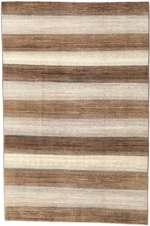 Noué À La Main Ziegler Moderne Tapis 197X294 De Laine Marron/Beige