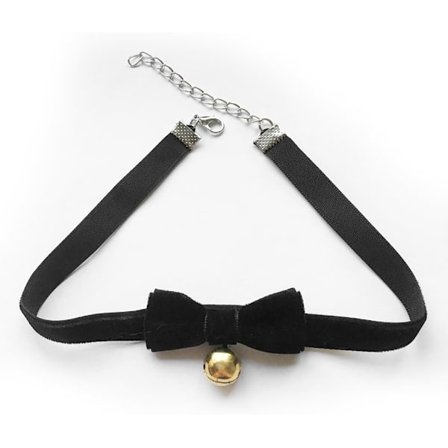 COS Gothic Lolita rusetti kelloilla samettinauha pitsi kaulakoru choker