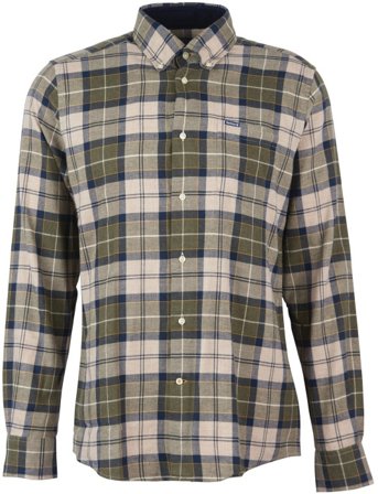 Barbour - Fortrose Tailored Shirt puuvillapaita - Forest Mist - Miesten