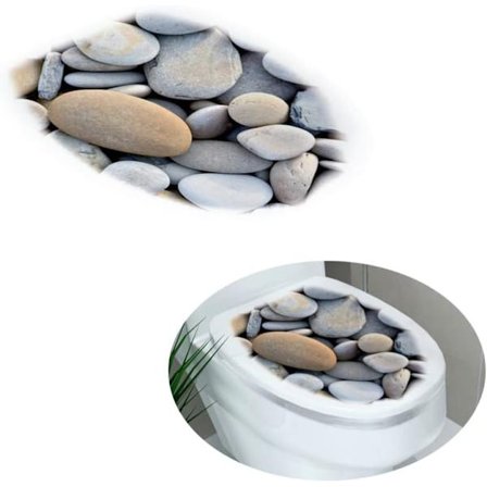 Fjernet veggklistremerker for toalettlokk, dekorasjon for baderom