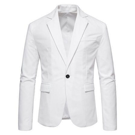 Herre En Knapp Dressjakke Ensfarget Blazere Slim Fit Lettvektsjakker Blazer