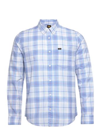 Lee Button Down Skjorte Uformell Blå Lee Jeans*Betinget Tilbud