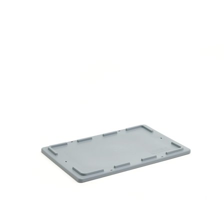Lids for stackable plastic box SPENCE, 600x400 mm, grey