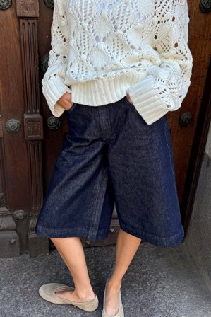 NA-KD Mandals larges en jean - Short en jean - Bleu - EU 36