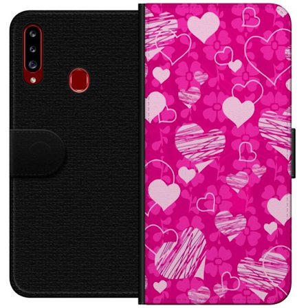 Kompatibelt Plånboksfodral till Samsung Samsung Galaxy A20s PopHjärtMönster