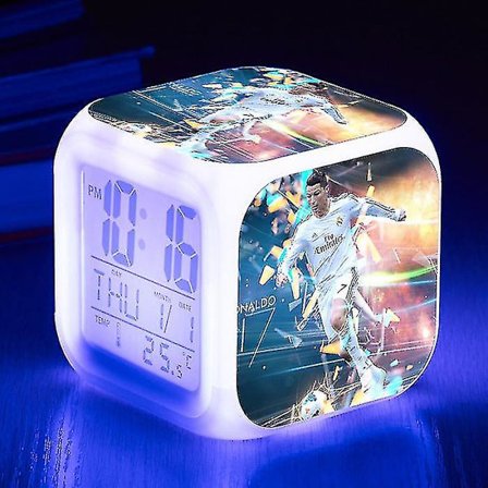 Cristiano Ronaldo Vekkerklokke For VM Fotballigaen, Liten Vekkerklokke Med Kreativ LED-Skjerm I Ulike Stiler