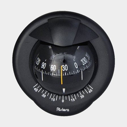 Riviera skottmonterad kompass Polare, svart