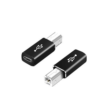 USB C - USB B -sovitin (2 kpl), yhteensopiva tulostimien, MIDI:n kanssa