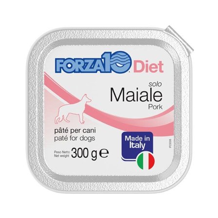 Forza10 Solo Diet Maiale Paté Per Cani Adulti Vaschetta 300g