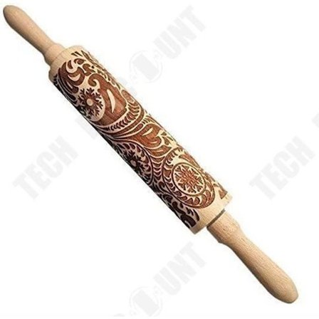 Kavelbräda - TD - Snöflinga - Naturligt trä - 35x5 cm - Diskmaskinssäker