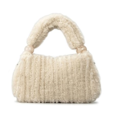 Damehåndveske furry skulderveske KHAKI