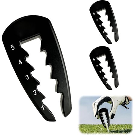 To-delt sæt Golf tee højdejusteringsværktøj Justerbar golf tee højde værktøj Justerbar tee højde måtte Udendørs golftræningshjælp Præcist