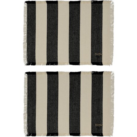 Oyoy living design Toppu bordstablett 2-pack, svart | Dukning & Servering > Bordstablett | Bagaren och Kocken