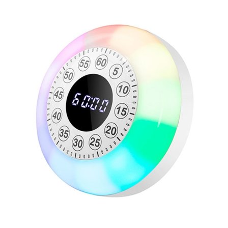 Uppladdningsbar visuell timer med RGB-ljus 60 minuters nedräkningsklocka Barn Vuxna Tidshanteringsverktyg Klocktimer för hem Klassrum Kontor Kök