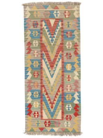 Kilim Qashqai Rug 85X192 Runner Dark Yellow/Orange Persia/Iran Carpetvista