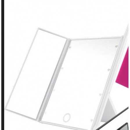 (Vit) 1 st 8 LED Trefaldig Vikbar Skrivbords Makeup Fåfänga M