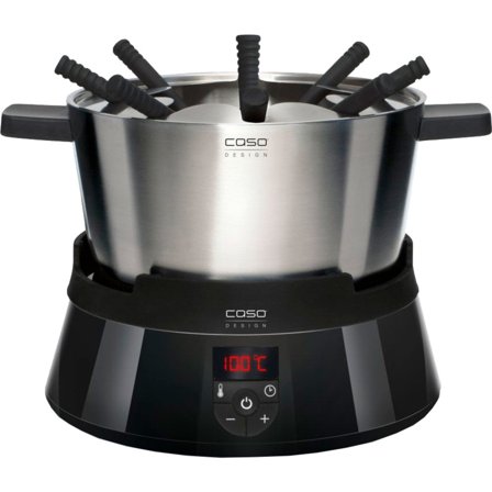 Caso Fonduesett med 8 gafler, svart' - 'Sort metall