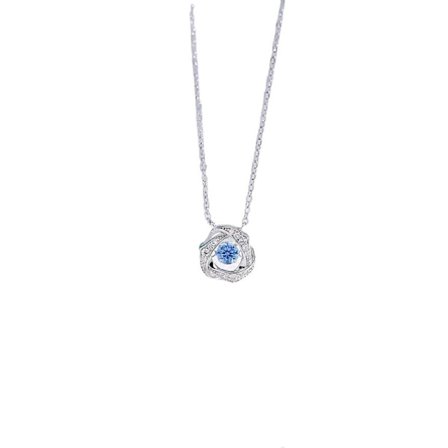 Dance Round Smykkekolleksjon Blått Krystall Lett Halskjede