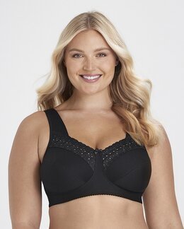 Kaarituettomat liivit Broderie Anglaise Musta-B95-Miss Mary