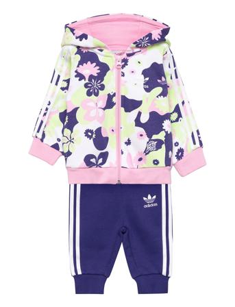 Flower Print Fz Hoodie Set Patterned Adidas Originals
