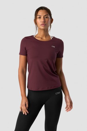 ICANIWILL - Training T-shirt Wmn Burgundy - Dames - sportkleding van ICIW