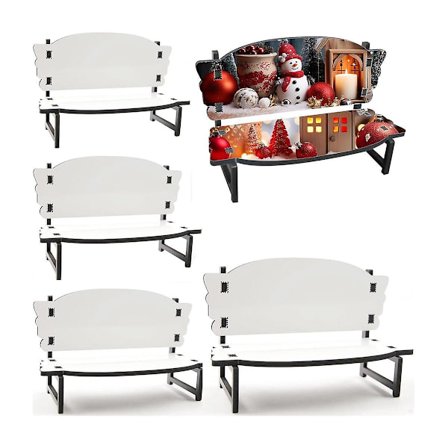 5 stk. Sublimation Mindebænk Emner Ornament Stol Indretning, Håndlavet Nautisk Strand Billedramme [DB]