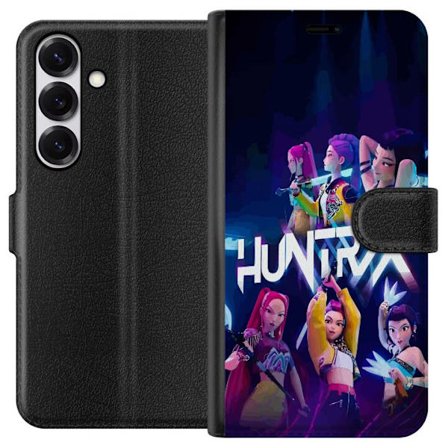 Kompatibel Tegnebogsetui til Samsung Samsung Galaxy S25 Kpop-inspireret Huntrix-gruppe farverig scenetegning med pigekraft æstetik og neonbelysning