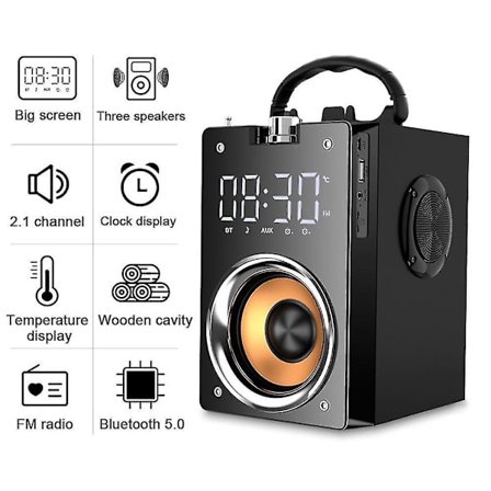 Super Bass Bluetooth-høyttalere Bærbar Kolonne 3D Stereo