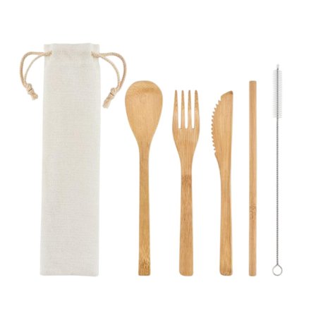 MidOcean Setstraw Bambu Bestickset (5-pack) One Size