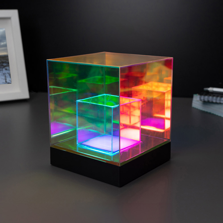 Holographic Cube Lamp