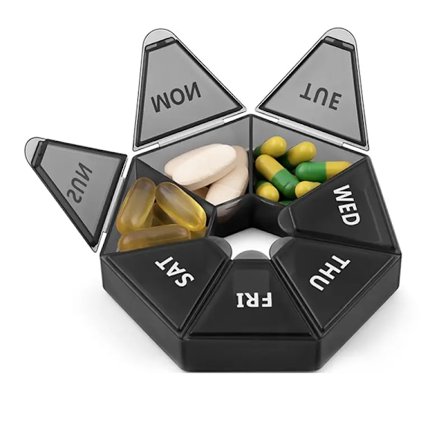 2 stykker 7 Dager Piller Oppbevaring Eske Mini Reise Bærbar medisiner Dispenser