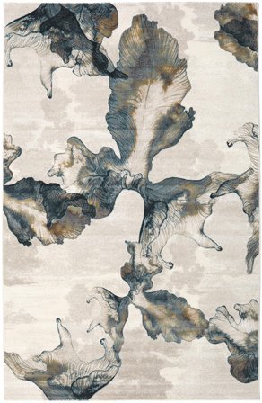 Stort Lily Tæppe - Beige/Turquoise 240X350