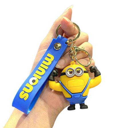 Minions Nøglering Tegneserie Taske Vedhæng Nøglering Tilbehør Børn Voksne Gave
