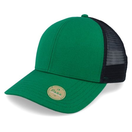 Park - Grønn trucker Caps - Dark Green/Black Sustainable Trucker @ Hatstore
